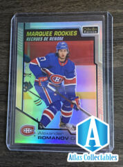 2020-21 OPC Platinum ALEXANDER ROMANOV MARQUEE ROOKIES RAINBOW RC #198 MONTREAL